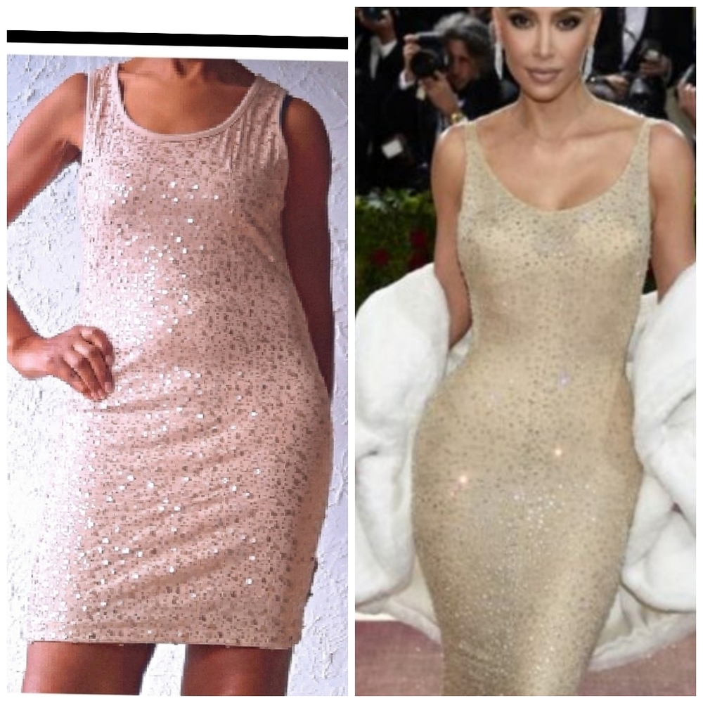 NWT-Forever 21 Gold Sequined Bodycon Dress